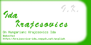 ida krajcsovics business card